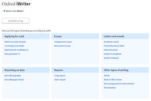 iWriter home